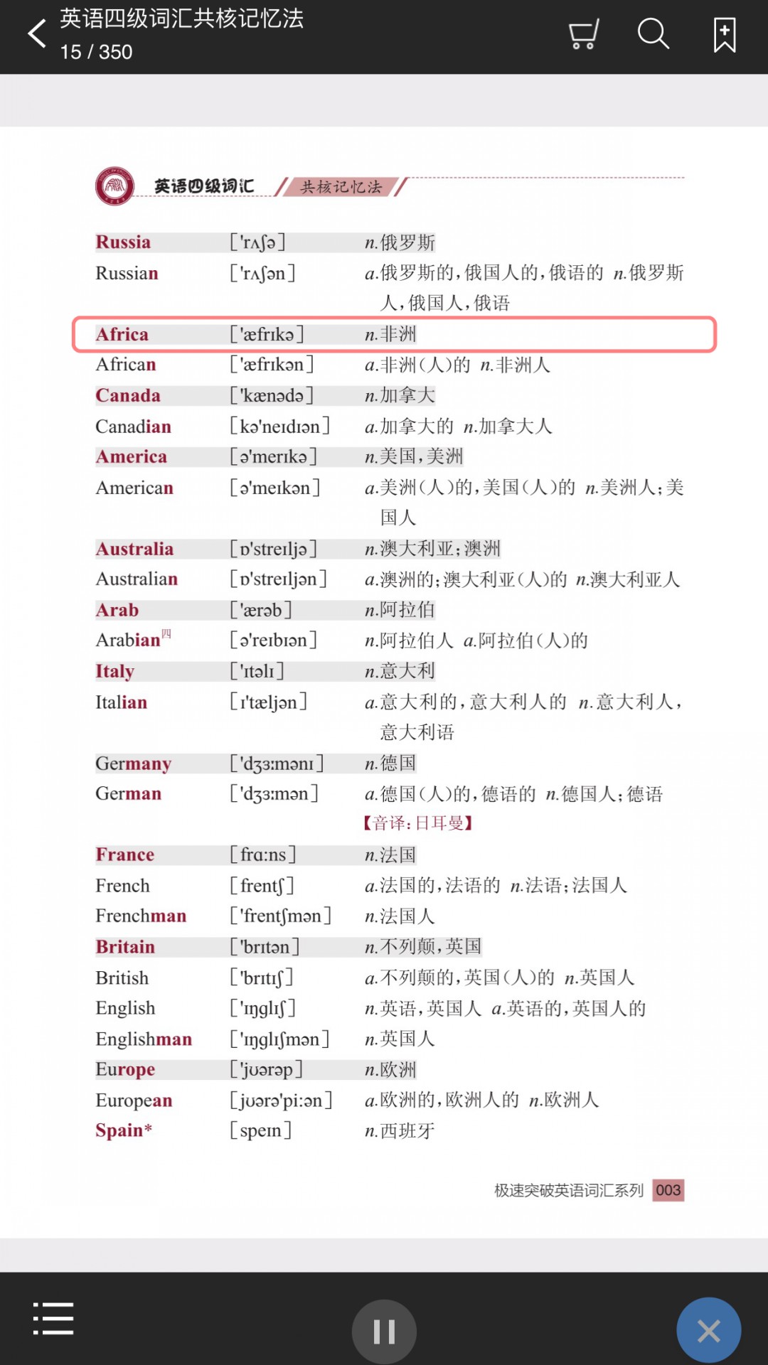 英语四级词汇共核记忆法