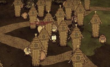 饥荒中怎么快速建设一个猪人村          猪人房屋快速建造介绍