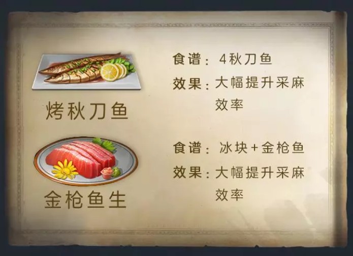 明日之后手游鱼类食谱大全 鱼类食谱配方 明日之后手游鱼类食谱大全 鱼类食谱配方