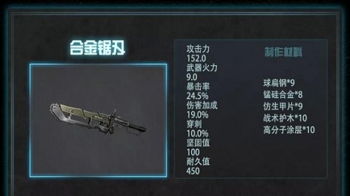 合金锯刃怎么样 明日之后手游武器详解