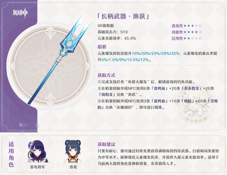 原神雷电将军巴尔四大武器是什么 雷神专属武器推荐 原神雷电将军巴尔四大武器是什么 雷神专属武器推荐