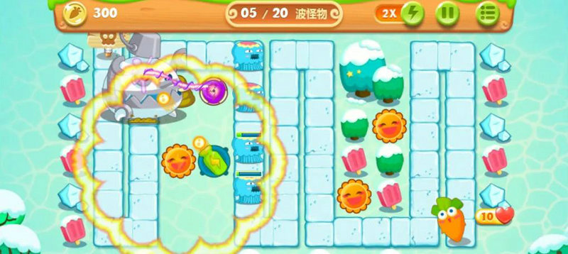保卫萝卜2第十五关的攻略 保卫萝卜2第十五关的攻略