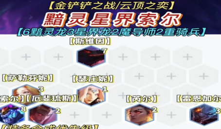 金铲铲之战黯灵星界龙王怎么玩厉害