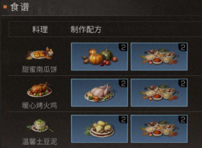 明日之后感恩节食物怎么做