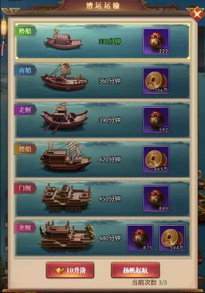 铁杆三国漕运风云玩法介绍 铁杆三国漕运风云玩法介绍