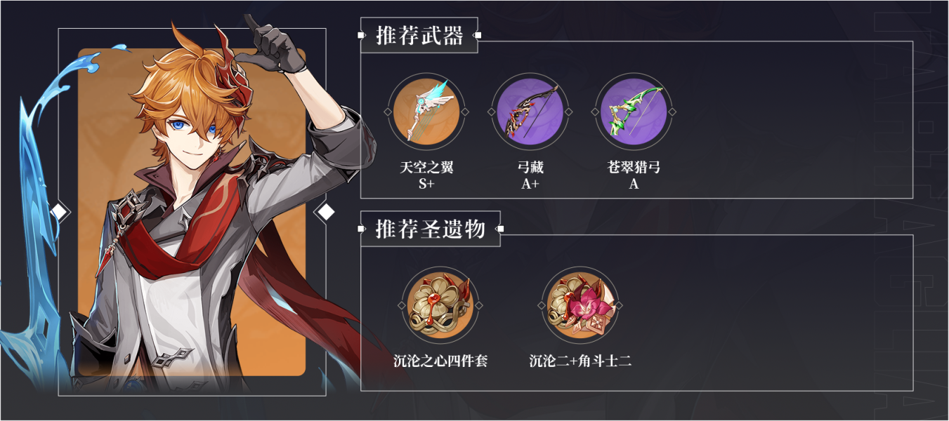 原神公子圣遗物武器怎么选 公子武器搭配分享