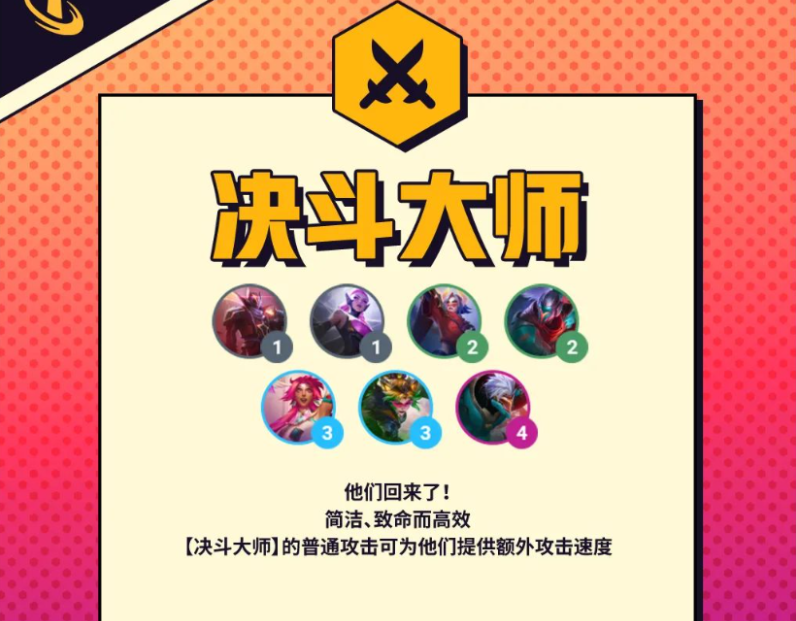 金铲铲之战s8.5决斗大师怎么玩的 决斗大师阵容攻略