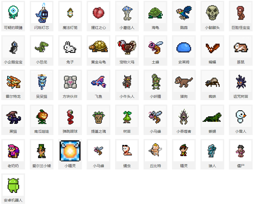 泰拉瑞亚宠物哪个好看 最帅的宠物有哪些 泰拉瑞亚宠物哪个好看 最帅的宠物有哪些