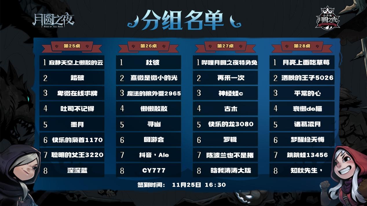 《月圆之夜》公开赛苏州站分组名单揭晓 《月圆之夜》公开赛苏州站分组名单揭晓