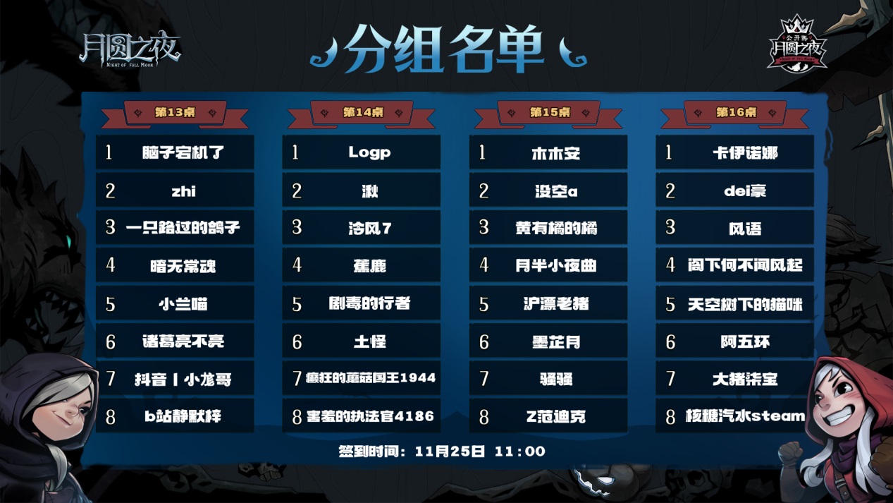 《月圆之夜》公开赛苏州站分组名单揭晓 《月圆之夜》公开赛苏州站分组名单揭晓