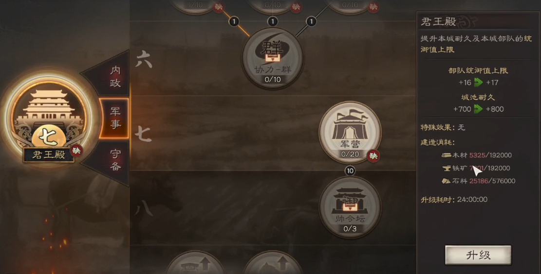 三国志战略版怎么升7级主城 三国志战略版怎么升7级主城