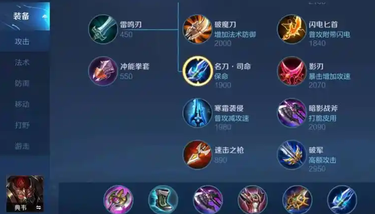 王者荣耀典韦铭文出装怎么搭配