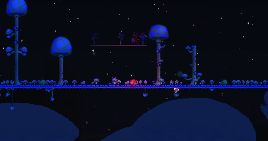 泰拉瑞亚如何制作发光蘑菇地形