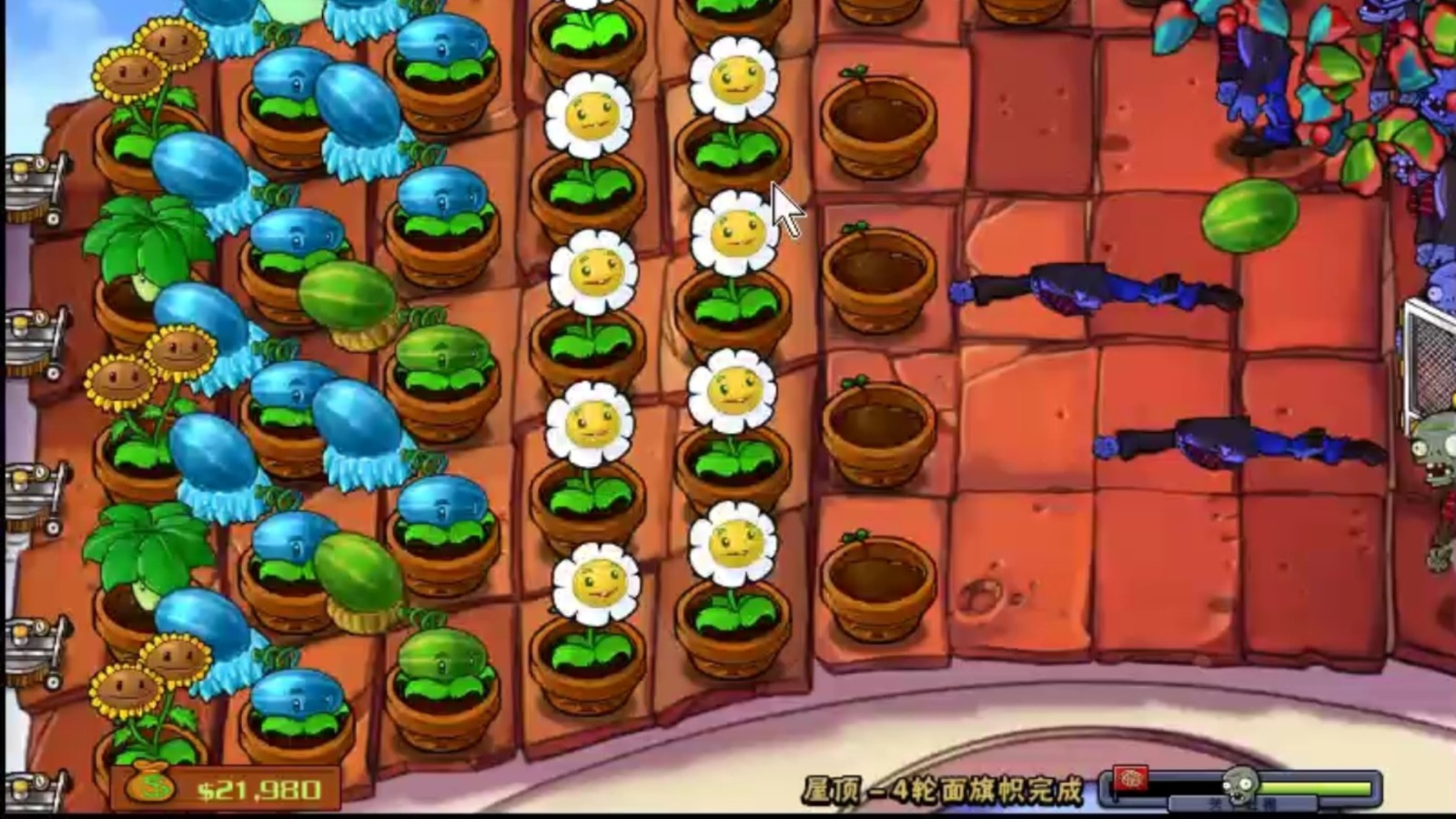 植物大招僵尸无尽屋顶怎么玩