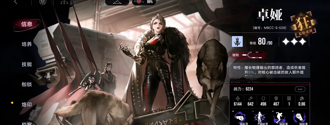 无期迷途卓娅带什么烙印 无期迷途卓娅带什么烙印