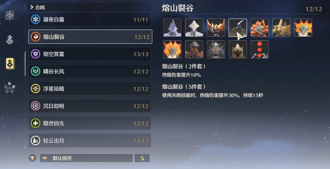 鸣潮熔山裂谷套装谁能用
