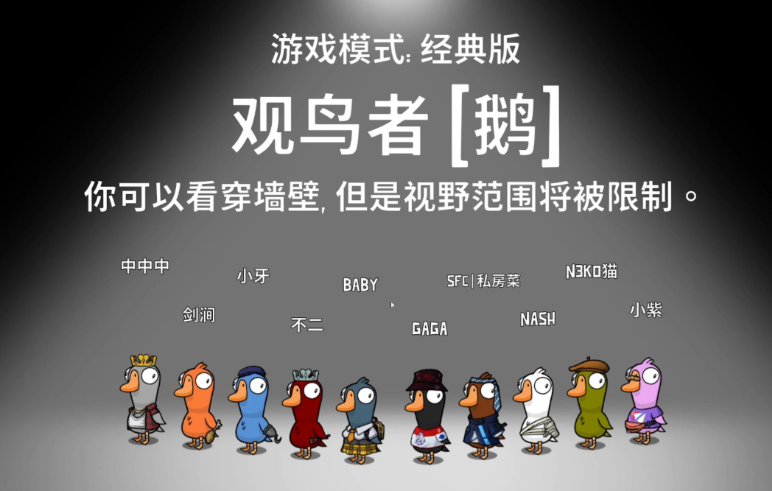鹅鸭杀观鸟者是什么身份