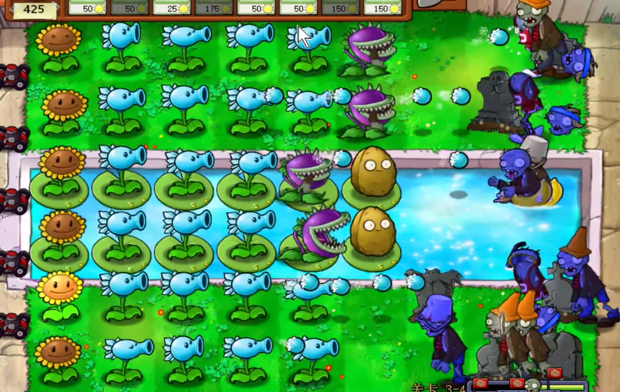 植物大战僵尸95版3-4怎么过