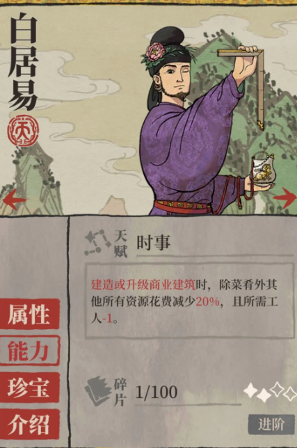 江南百景图白居易怎么用