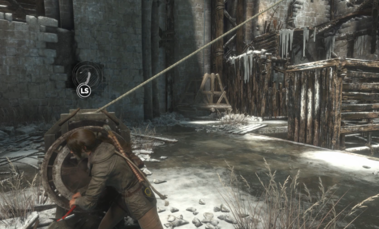 古墓丽影崛起怎么爬绳子