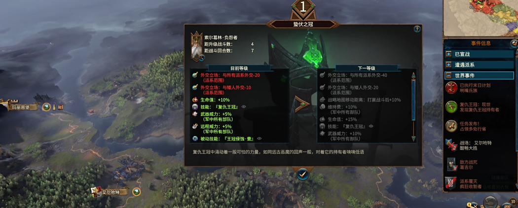 战锤3全面战争复仇王冠有何机制